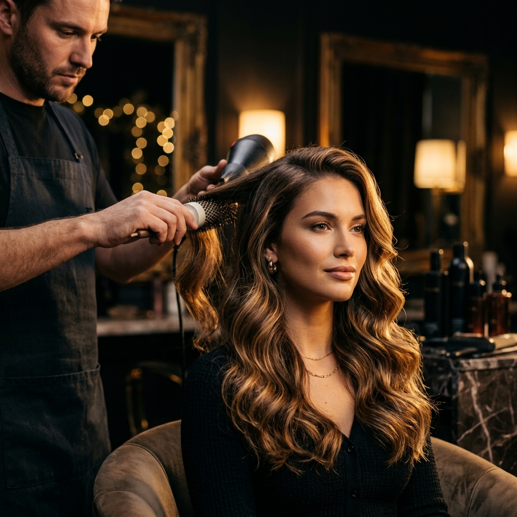 Luxury Hair Styling Cinematic Frame